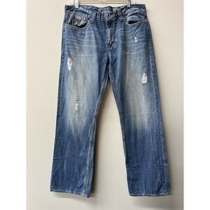 Guess Los Angeles Desmond Relaxed Fit Jeans Mens 34x32 Faded Blue Baggy